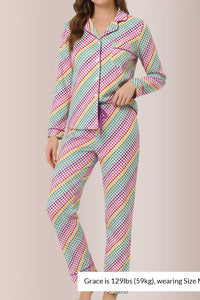 Willluxe® Long-Sleeved Buttoned Wide-Leg Pajama Set
