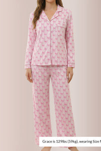 Willluxe® Long-Sleeved Buttoned Wide-Leg Pajama Set