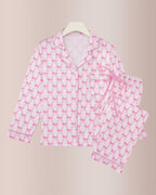 Willluxe® Long-Sleeved Buttoned Wide-Leg Pajama Set