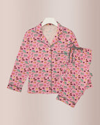 Willluxe® Long-Sleeved Buttoned Wide-Leg Pajama Set