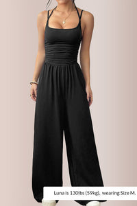 Willluxe® Women's Sleeveless Halter Jumpsuit