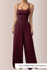 Willluxe® Women's Sleeveless Halter Jumpsuit