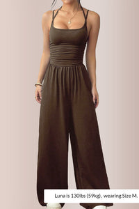 Willluxe® Women's Sleeveless Halter Jumpsuit