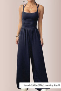 Willluxe® Women's Sleeveless Halter Jumpsuit