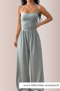 Willluxe® Women's Sleeveless Halter Jumpsuit