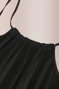 Willluxe® Backless Crinkle Texture Slip Beach Cover Up Dress