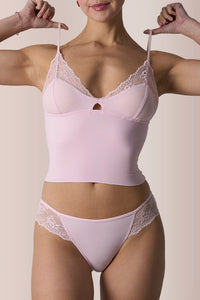 Willluxe® Lace Padded Triangle Camisole Set