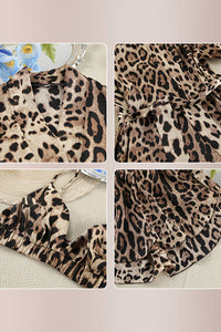 Willluxe® Leopard Print Long Sleeve 3-Piece Pajama Set
