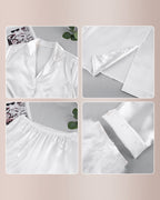 Willluxe® Ice Silk Feather Loose Pajama Set