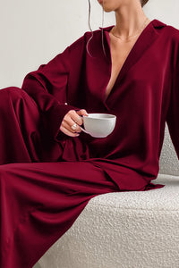 Willluxe® Summer Faux Silk Pajama Set