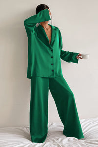 Willluxe® Summer Faux Silk Pajama Set
