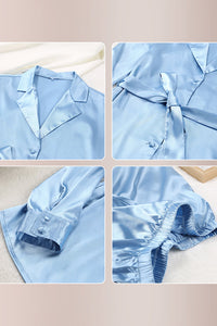 Willluxe® Serenity Satin 2-Piece Wrap Loungewear Set