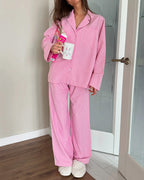 Willluxe® Classic Gingham Long Sleeve Pajama Set