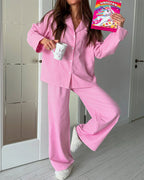 Willluxe® Classic Gingham Long Sleeve Pajama Set