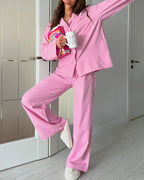 Willluxe® Classic Gingham Long Sleeve Pajama Set
