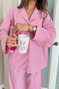 Willluxe® Classic Gingham Long Sleeve Pajama Set
