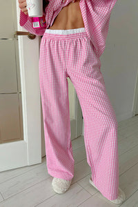 Willluxe® Classic Gingham Long Sleeve Pajama Set