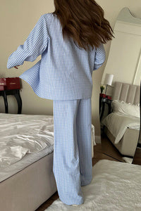 Willluxe® Classic Gingham Long Sleeve Pajama Set