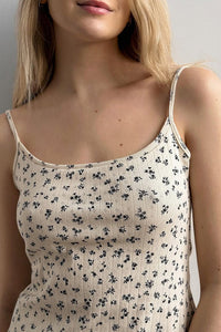 Willluxe® Floral Jacquard Knit Slip Loungewear Dress