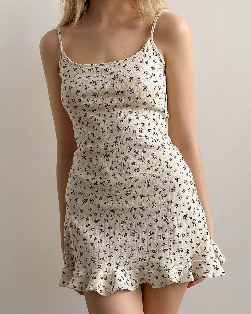 Willluxe® Floral Jacquard Knit Slip Loungewear Dress
