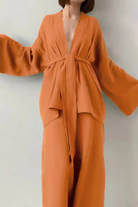 Willluxe® Cloud-Soft Gauze 2-Piece Wrap Loungewear Set