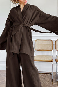 Willluxe® Cloud-Soft Gauze 2-Piece Wrap Loungewear Set