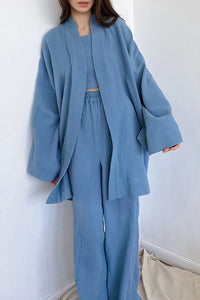 Willluxe® Cloud-Soft Gauze 2-Piece Wrap Loungewear Set