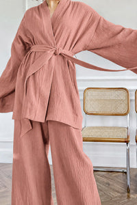 Willluxe® Cloud-Soft Gauze 2-Piece Wrap Loungewear Set