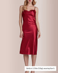 Willluxe® Elegant Cowl Neck Satin Slip Dress