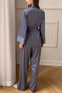 Willluxe® Elegant French Satin Wrap Pajama Set