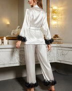 Willluxe® Organza Ruffle Pajama Set