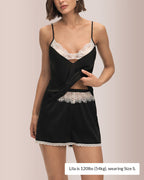 Willluxe® Silky Dream Lace Cami & Shorts Sleepwear