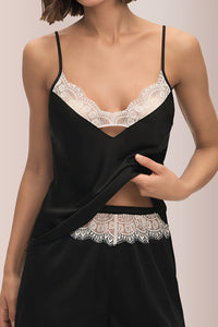 Willluxe® Silky Dream Lace Cami & Shorts Sleepwear