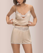 Willluxe® Silky Dream Lace Cami & Shorts Sleepwear