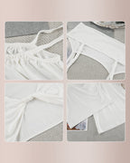 Willluxe® Elegant Cutout 3-Piece Wide-Leg Lounge Set