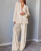 Willluxe® Luxe Crushed Velvet 2-Piece Loungewear Set