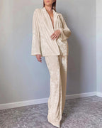 Willluxe® Luxe Crushed Velvet 2-Piece Loungewear Set