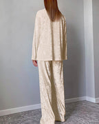 Willluxe® Luxe Crushed Velvet 2-Piece Loungewear Set