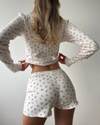 Willluxe® Floral Ribbed Knit 3-Piece Loungewear Set