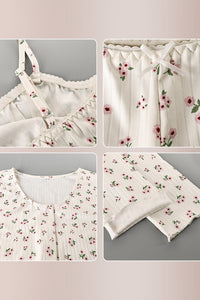 Willluxe® Floral Ribbed Knit 3-Piece Loungewear Set