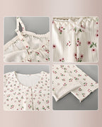 Willluxe® Floral Ribbed Knit 3-Piece Loungewear Set