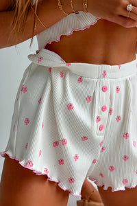 Willluxe® Sweet Petal Ribbed Knit Pajama Set