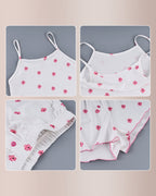 Willluxe® Sweet Petal Ribbed Knit Pajama Set