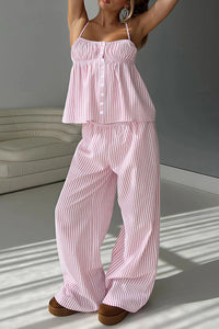 Willluxe® Striped Cami and Wide Leg Pajama Set