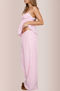Willluxe® Striped Cami and Wide Leg Pajama Set