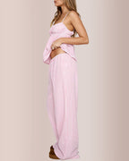 Willluxe® Striped Cami and Wide Leg Pajama Set
