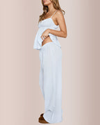 Willluxe® Striped Cami and Wide Leg Pajama Set