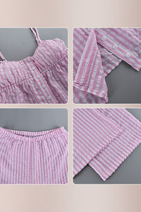 Willluxe® Striped Cami and Wide Leg Pajama Set