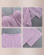 Willluxe® Striped Cami and Wide Leg Pajama Set