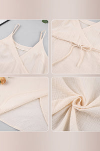 Willluxe® V-Neck Lounge Slip Double Gauze Wrap Nightgowns